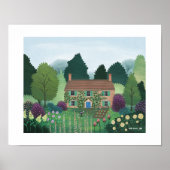 Englisch Country Hütte House Art Print Poster (Vorne)