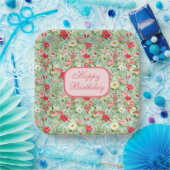 Englisch Country Wildblume Happy Birthday Teller (Party)