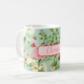 Englisch Country Wildblume Personalisiert Kaffeetasse (Vorderseite Links)