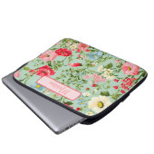 Englisch Country Wildblume Personalisiert Laptopschutzhülle (Vorne Knopf)