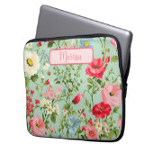 Englisch Country Wildblume Personalisiert Laptopschutzhülle (Vorderseite Links)