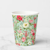 Englisch Country Wildblume Personalisiert Pappbecher (Rückseite)