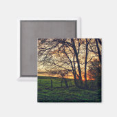 Englisch Countryside Sunset HDR art Kühlschrankmag Magnet (Vorderseite/Rückseite)