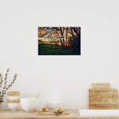 Englisch Countryside Sunset HDR Art Plakatdruck Poster (Küche)