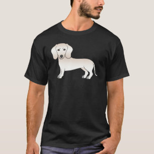Englisch Cream Glatthaar-Dackel Cartoon-Hund T-Shirt