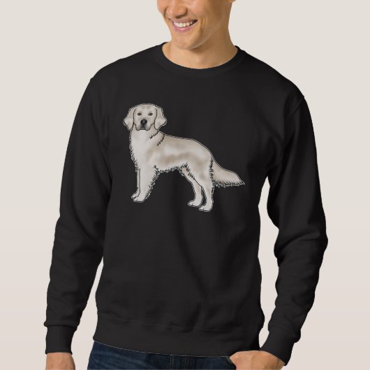 Englisch Cream Golden Retriever Cartoon Dog Design Sweatshirt (Vorderseite)