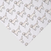 Englisch Cream Golden Retriever Cartoon Dog Muster Seidenpapier (Ausschnitt)