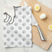 Englisch Cream Golden Retriever Cartoon Dog & Paws Geschirrtuch (Viertel Falte)