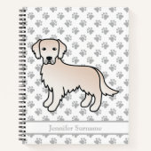 Englisch Cream Golden Retriever Dog & Custom Text Notizblock (Vorderseite)