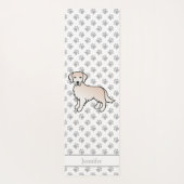 Englisch Cream Golden Retriever Dog & Individuelle Yogamatte (Rückseite)