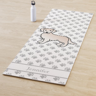 Englisch Cream Golden Retriever Dog & Individuelle Yogamatte