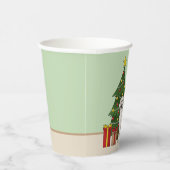 Englisch Cream Golden Retriever mit Weihnachtsbaum Pappbecher (Rechts)