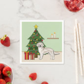 Englisch Cream Golden Retriever mit Weihnachtsbaum Serviette (Beispiel)