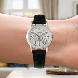 Englisch Cream Golden Retriever Niedlich Dog Portr Armbanduhr