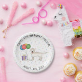 Englisch Cream Labrador Retriever Dog - Birthday Pappteller (Party)