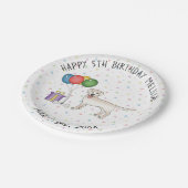 Englisch Cream Labrador Retriever Dog - Birthday Pappteller (Schrägansicht)