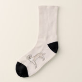 Englisch Cream Retriever Niedlich Labrador Dog Bei Socken (Links - Außen)
