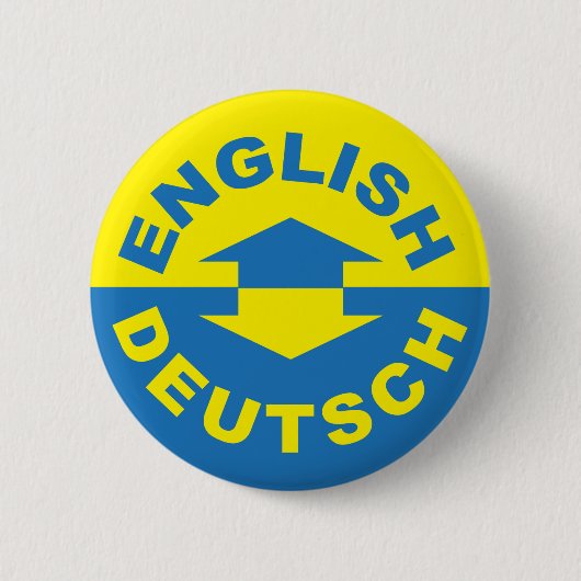 Englisch Deutsch - Ich spreche Deutsch Button (Vorderseite)