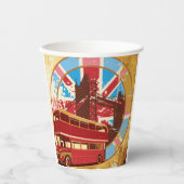 Englisch Double Decker Bus Pappbecher (Vorderseite)