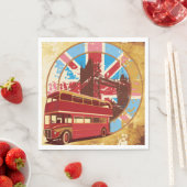 Englisch Double Decker Bus Serviette (Beispiel)