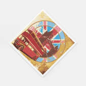 Englisch Double Decker Bus Serviette (Ecke)