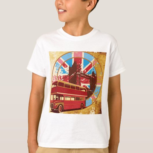 Englisch Double Decker Bus T-Shirt (Vorderseite)