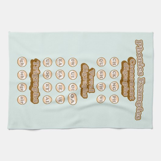 Englisch durch Phonics lernen Geschirrtuch (Horizontal)