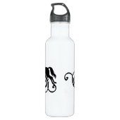 Englisch Equestrian Blühe Edelstahlflasche (Rückseite)