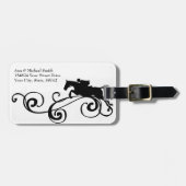 Englisch Equestrian Blühe Gepäckanhänger (Vorderseite horizontal)