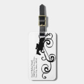 Englisch Equestrian Blühe Gepäckanhänger (Vorderseite vertikal)