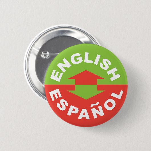 Englisch Español - ich spreche Spanischen Button (Vorne & Hinten)