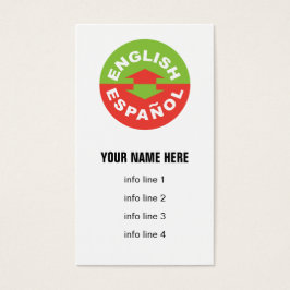 Englisch Español zweisprachiges Symbol