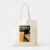 Englisch Fisch und Chips Tragetasche (Rückseite)