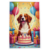Englisch Foxhound Geburtstagsfeier Mittlere Geschenktüte (Vorderseite)