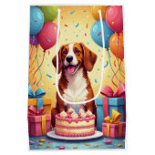 Englisch Foxhound Geburtstagsfeier Mittlere Geschenktüte (Rückseite)