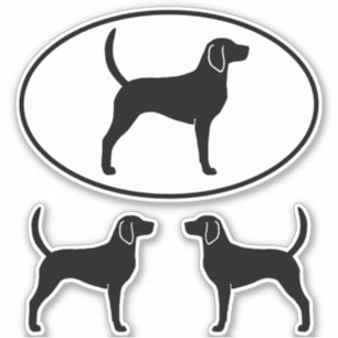 Englisch Foxhound Hund Silhouetten Vinyl Sticker S