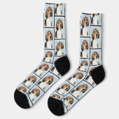 Englisch Foxhound Malerei Niedlich Original Hunde  Socken (Linkes Detail)