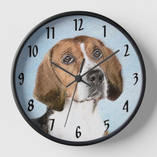 Englisch Foxhound-Malerei - Süße originelle Hundek Uhr