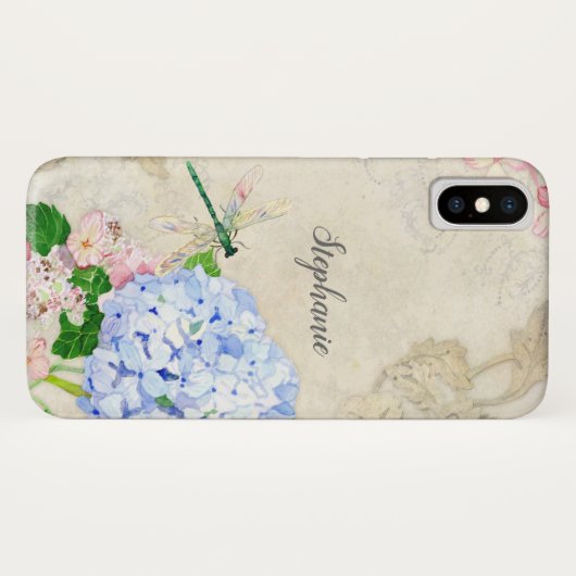 Englisch Garden, Blue n Pink Hydrangeas Case-Mate iPhone Hülle (Rückseite (Horizontal))