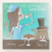 Englisch Glasuntersetzer (Vorderseite)