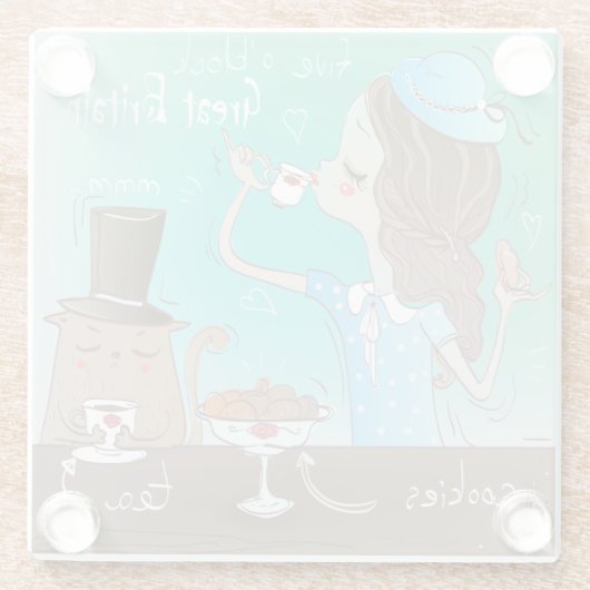 Englisch Glasuntersetzer (Rückseite)