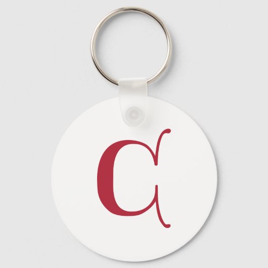Englisch Gothic Monogram Letter C Schlüsselanhänger (Vorderseite)