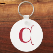 Englisch Gothic Monogram Letter C Schlüsselanhänger (Vorderseite)