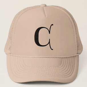 Englisch Gothic Monogram Letter C Truckerkappe