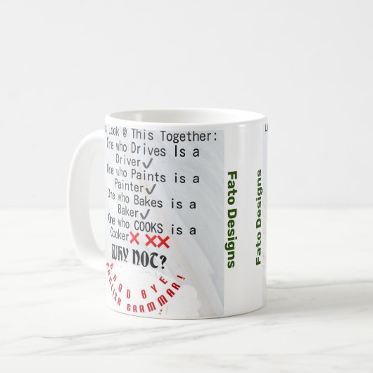 Englisch Grammar Issue Kaffeetasse (Vorderseite Links)