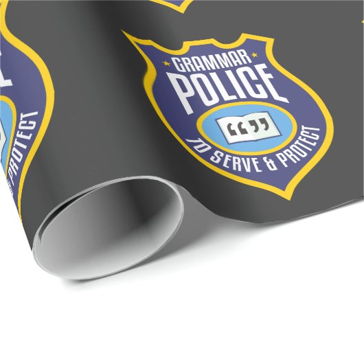 Englisch Grammar Police Funny Sarcasm Literatur Geschenkpapier (Rolleneckpunkt)