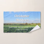 Englisch Herbst Landschaft - Personalisiert Badhandtuch Set