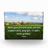 Englisch Herbst Landschaft - Personalisiert Fotoblock (Vorderseite)