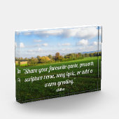Englisch Herbst Landschaft - Personalisiert Fotoblock (Links)