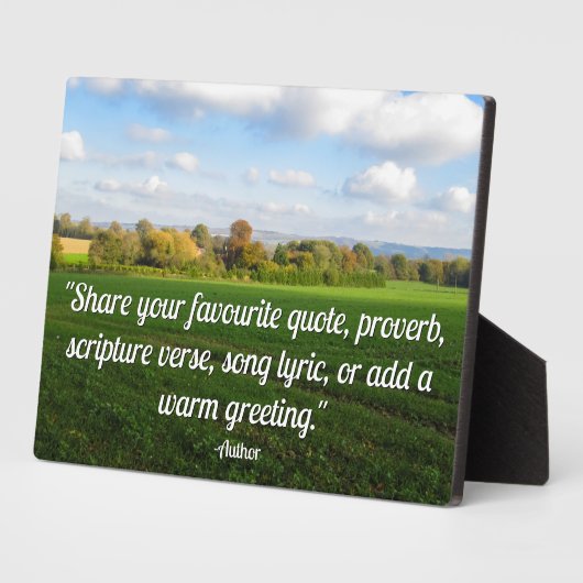 Englisch Herbst Landschaft - Personalisiert Fotoplatte (Seite)